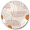Designart - One Line Art Shapes & Abstract Monstera Leaf - Modern Metal Circle Wall Art
